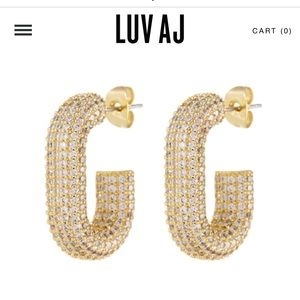 Luv AJ Pave Bijou Loop Hoops